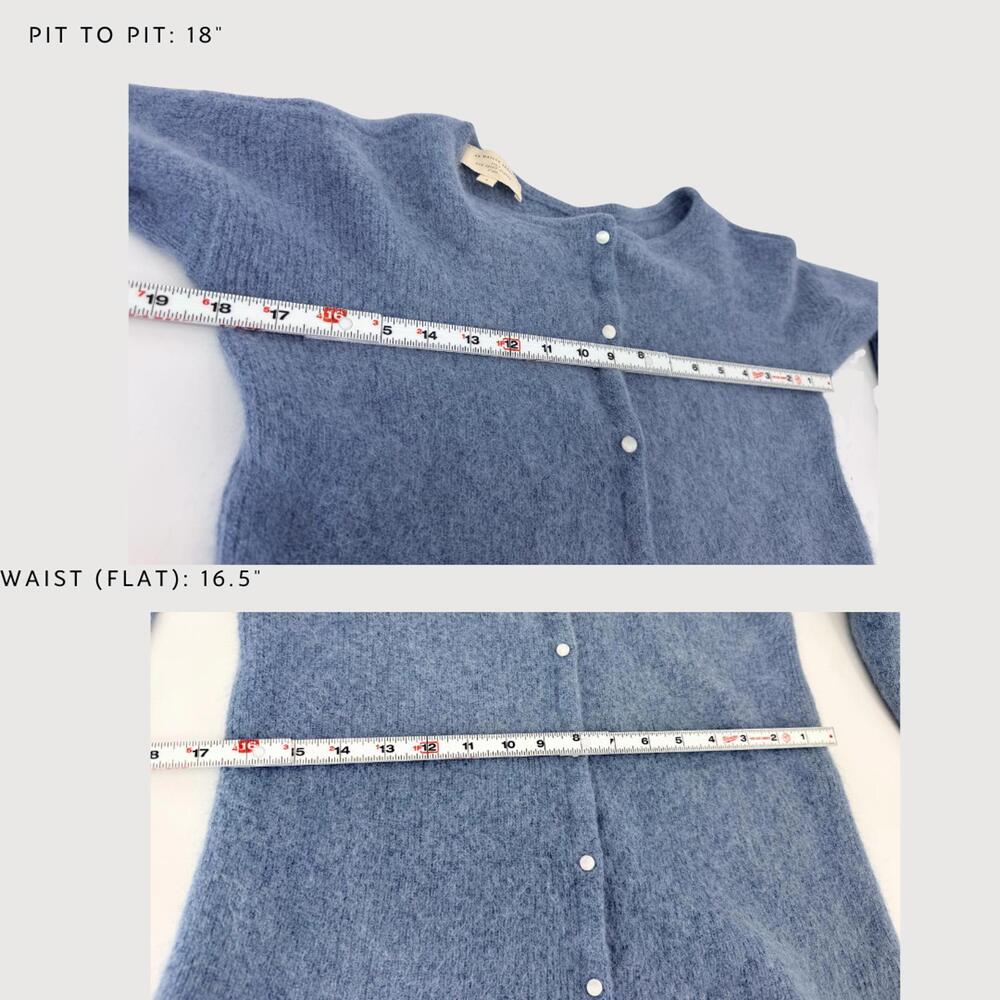 Sezane Cardigan Gaspard Mohair Alpaca Vintage Blue S - Picture 7 of 9